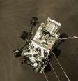 Rover Perseverance pousando em Marte, em fevereiro de 2021  Foto: JPL-Caltech / NASA