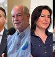 Candidatos à Presidência da República Lula, Bolsonaro, Ciro, Simone, Soraya e D'Avila.  Foto: Ricardo Stuckert, Alan Santos/PR, Repr./Facebook e Jefferson Rudy/Senado / Estadão