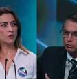 Soraya Thronicke (União Brasil) e Jair Bolsonaro (PL) participaram do debate presidencial.  Foto: Terra