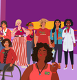 Imagem é uma ilustração que mostra mulheres diversas  Foto: Divulgação/Angola Comunicação / Alma Preta