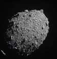 Dimorphos, o asteroide atingido, tem 160m de diâmetro  Foto: NASA/JHU-JPL / BBC News Brasil
