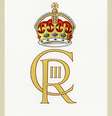 O monograma do rei Charles 3º — com as letras C e R entrelaçadas com III no meio, e uma coroa em cima das letras  Foto: Buckingham Palace / BBC News Brasil