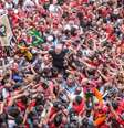 O ex-presidente Lula, em São Bernardo do Campo, em meio a ordem de prisão da Lava Jato  Foto: Ricardo Stuckert
