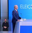 Ciro e Lula realizam o primeiro embate do debate  Foto: Reprodução/Globo