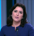 Candidata Simone Tebet (MDB) participa de debate entre presidenciáveis na TV Globo  Foto: Reprodução/Globo