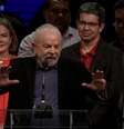 Lula discursa após divulgação do resultado do 1º turno.  Foto: Estadão