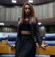 Hilton, que é negra, chamou sua eleição histórica de "justiça para (seus) ancestrais"  Foto: Reuters