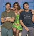 Chay Suede, Lucy Alves e Romulo Estrela caracterizados para a novela 'Travessia'  Foto: Fabio Rocha/Globo/Divulgação / Estadão