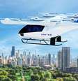 Modelo de eVTOL, ou "carro voador", da United  Foto: Divulgação / United