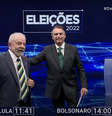 Bolsonaro toca ombro de Lula no debate da Band  Foto: 