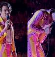 Harry Styles é atingido por garrafa durante show em Chigago  Foto: Reprodução/Twitter