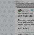 É falso tuíte atribuído a Bolsonaro com as frases “Hipócritas! Estão me atacando por todos os lados. Mas quem nunca se sentiu atraído por uma jovenzinha com uma sainha mais curtinha?”  Foto: Aos Fatos