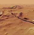 Visão de perspectiva de Cerberus Fossae  Foto: Divulgação / ESA/DLR/FU Berlin