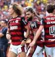 Gabigol fez o gol do título do Flamengo  Foto: Luisa Gonzalez / Reuters