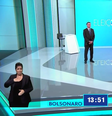 Jair Bolsonaro e Lula durante debate na Globo  Foto: Reprodução/Globo