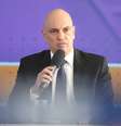Alexandre de Moraes, presidente do TSE, em entrevista coletiva  Foto: Antonio Augusto/Secom/TSE / BBC News Brasil