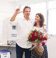 Fernando Haddad (PT) votou acompanhado da esposa, Ana Estela, em escola no bairro Indianópolis, na zona sul da capital paulista.  Foto: Tiago Queiroz/Estadão / Estadão