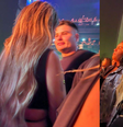 Lucas e Liziane são vistos aos beijos em casa de shows no Rio de Janeiro  Foto: Reprodução / Twitter