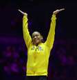 Rebeca Andrade já havia conquistado o ouro no Mundial de Ginástica  Foto: REUTERS