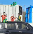 Crianças enjauladas durante protesto em SC  Foto: Arquivo pessoal 