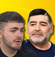 De TV em TV, Santiago Lara insiste ser filho de Diego Maradona  Foto: Reproduções