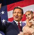 Ron DeSantis após a eleição de terça-feira, quando se dirigiu a seus apoiadores  Foto: Getty Images / BBC News Brasil