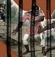 Policiais que representavam as leis e negros praticando capoeira que representavam "criminosos"  Foto: Imagem: Alma Preta Jornalismo / Alma Preta