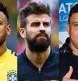 Neymar, Piqué e Ronaldo   Foto: Montagem Homework