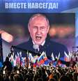 Vladimir Putin comemorou anexação declarada de regiões ucranianas em setembro  Foto: Getty Images / BBC News Brasil