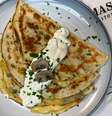 O crepe da Chef Giu Giunti fica com a massa bem levinha  Foto: Giu Giunti - O Melhor Prato