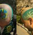 ‘Calvo do hexa’: torcedor do Brasil adota corte de cabelo exótico e faz promessa por título  Foto: Terra/Aline Kuller