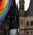 Em janeiro, empregados LGBT da Igreja Católica na Alemanha organizaram um protesto contra a discriminação  Foto: DW / Deutsche Welle