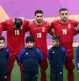Jogadores do Irã ficaram em silêncio durante hino nacional do país na Copa do Mundo do Catar  Foto: Reuters