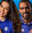 Renata Silveira e Richarlyson Barbosa protagonizam momento relevante da transmissão esportiva na TV  Foto: Divulgação