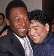 Pelé e Maradona são adorados pelos desempenhos em Copas do Mundo (Reprodução / Twitter)  Foto: Lance!
