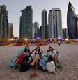 Público curte beach club em Doha  Foto: Hamad I Mohammed / Reuters