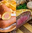Hambúrguer de carne com bacon e onion rings – Foto: Guia da Cozinha  Foto: Guia da Cozinha