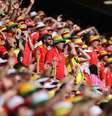 Torcedores do País de Gales durante partida contra o Irã pela Copa do Mundo do Catar   Foto: Carl Recine / Reuters