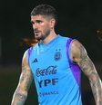 Rodrigo de Paul durante treino na Copa do Mundo do Catar  Foto: Reprodução/Instagram