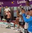 No vestiário, Messi e elenco da Argentina celebram vitória com música que provoca Brasil  Foto: Reprodução/Twitter