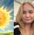 Jessica Smith, a Bebê Sol de 'Teletubbies', falou sobre o processo das gravações do seriado.  Foto: BBC e Instagram/@j.smith_1995 / Estadão
