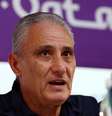 Tite, técnico da Seleção Brasileira, em entrevista coletiva na Copa do Mundo do Catar  Foto: Reuters/Pedro Nunes