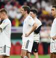 Jogadores da Alemanha se aquecem antes de jogo contra a Costa Rica  nesta quinta-feira, 1º.  Foto: Annegret Hilse / Reuters