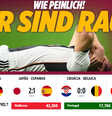 Bild define eliminação alemã como "embaraçosa"  Foto: Reprodução