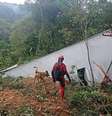 Bombeiros do Paraná atuam nas buscas junto de cães farejadores  Foto: Divulgação/SESP
