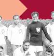 Imagem mostra a Seleção Brasileira no início dos anos 1920, sem a presença de atletas negros.  Foto: Domínio Público com colagem da Alma Preta / Alma Preta