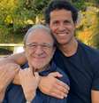Rodrigo e Neylor: relação de respeito e afeto de pai e filho, ambos com história na Seleção brasileira  Foto: Reprodução