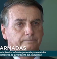 Bolsonaro chora durante cerimônia com militares em Brasília  Foto: Reprodução/TV Brasil