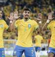 Jogadores da Seleção comemoram gol de Lucas Paquetá na goleada por 4 a 1 sobre a Coreia do Sul  Foto: Marcelo Machado de Melo / Estadão
