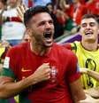 Jogador Gonçalo Ramos, de Portugal, comemora gol marcado contra a Suíça em jogo pelas oitavas de final da Copa do Catar  Foto: Kai Pfaffenbach / Reuters